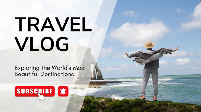 White Blue Minimalist Simple Travel YouTube Thumbnail